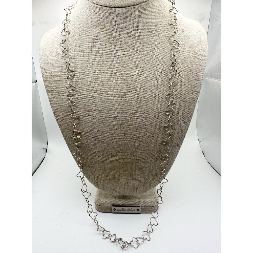 Silver Link Chain Necklace Untested Metal 28”